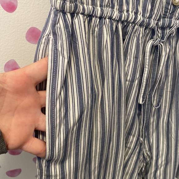 Hollister Striped Short Sleeve Romper with Draw String Waist - Picture 5 of 6